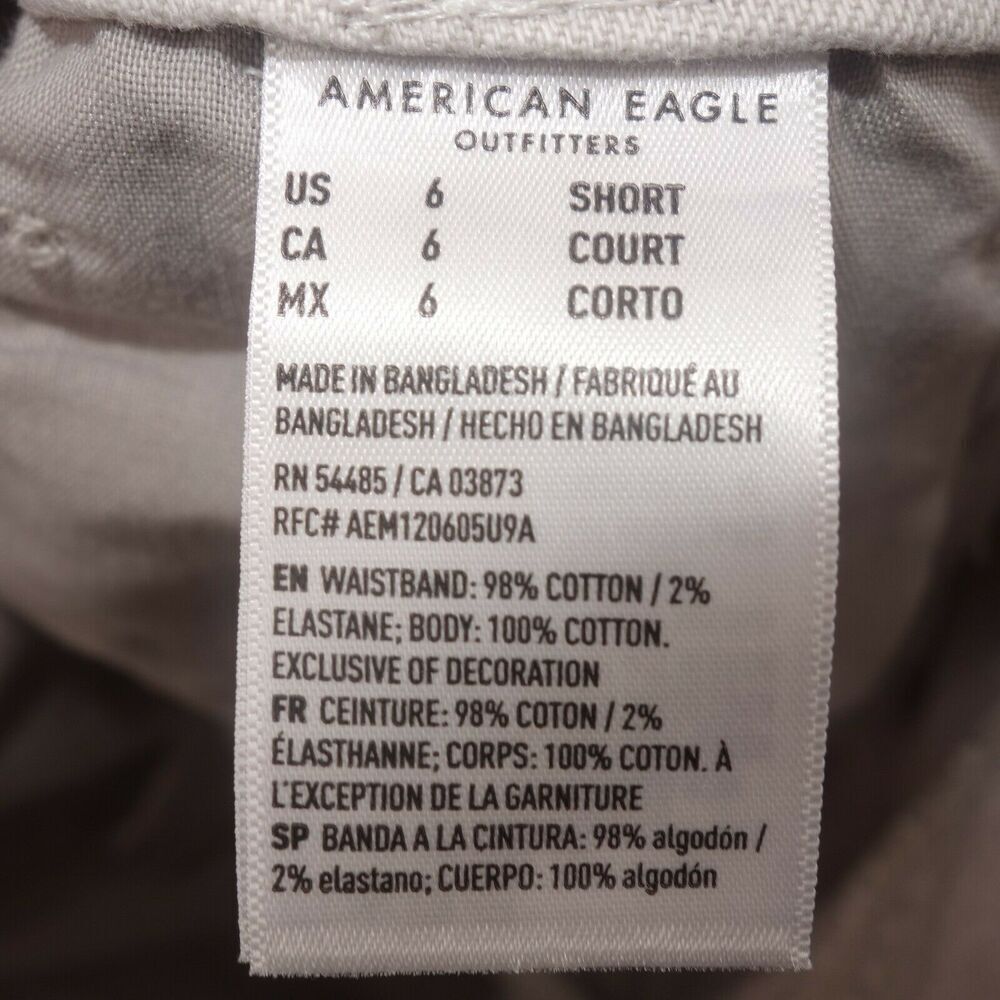 NEW American Eagle High Rise Mom Jeans Ripped Distressed Gray 6 Short - Picture 12 of 12